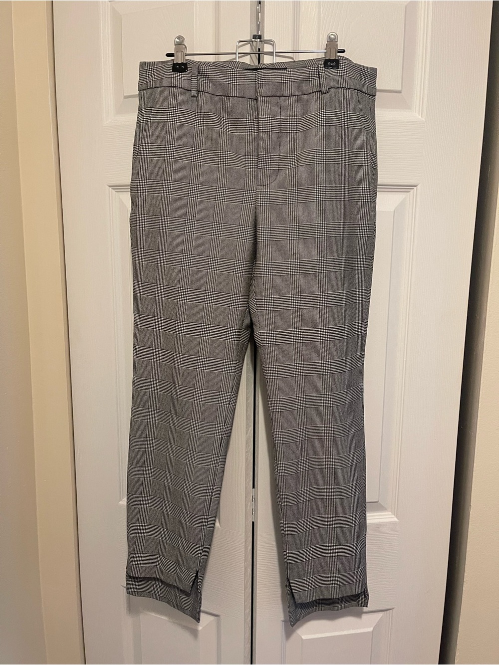 Zara Black and White Glen Plaid Trousers